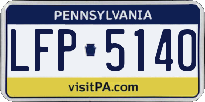 PA license plate LFP5140