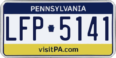 PA license plate LFP5141