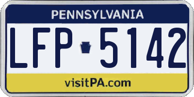 PA license plate LFP5142