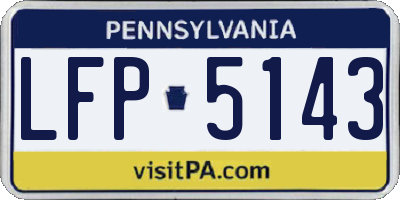 PA license plate LFP5143