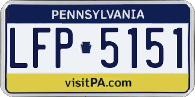 PA license plate LFP5151