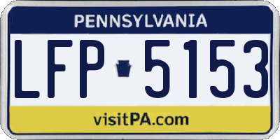PA license plate LFP5153