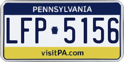 PA license plate LFP5156