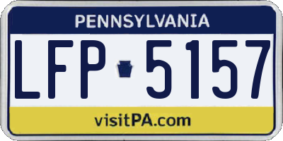 PA license plate LFP5157