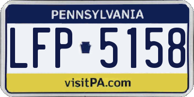 PA license plate LFP5158