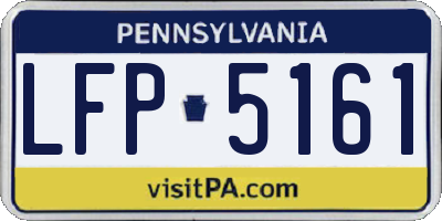 PA license plate LFP5161