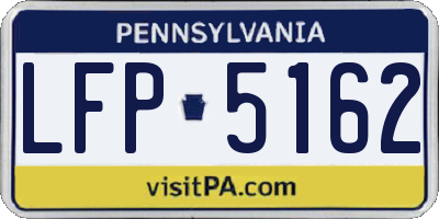 PA license plate LFP5162