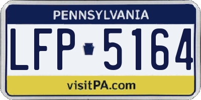 PA license plate LFP5164