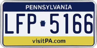 PA license plate LFP5166