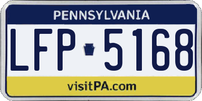 PA license plate LFP5168