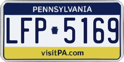 PA license plate LFP5169