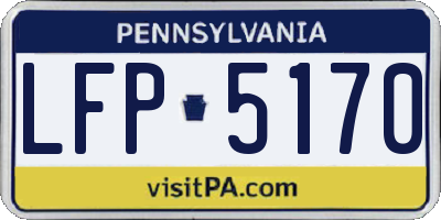 PA license plate LFP5170