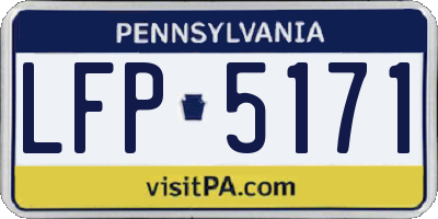 PA license plate LFP5171