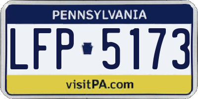 PA license plate LFP5173