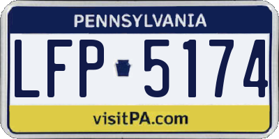 PA license plate LFP5174