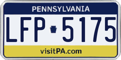 PA license plate LFP5175