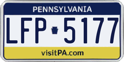 PA license plate LFP5177
