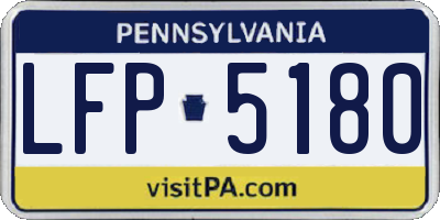 PA license plate LFP5180