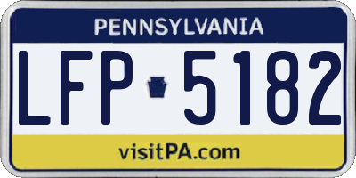 PA license plate LFP5182