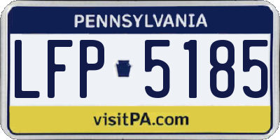 PA license plate LFP5185
