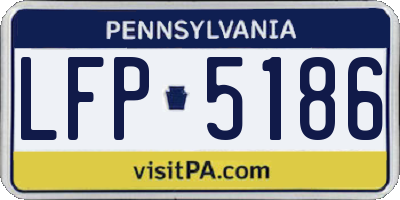 PA license plate LFP5186