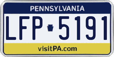 PA license plate LFP5191