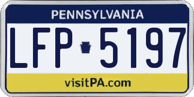 PA license plate LFP5197