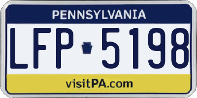 PA license plate LFP5198