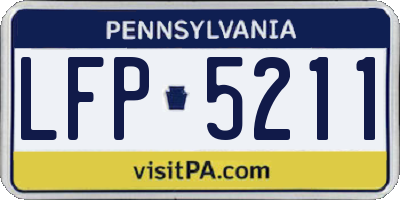 PA license plate LFP5211