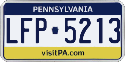 PA license plate LFP5213