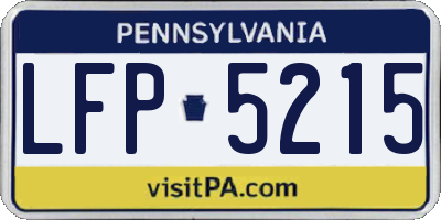 PA license plate LFP5215