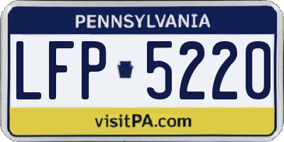PA license plate LFP5220