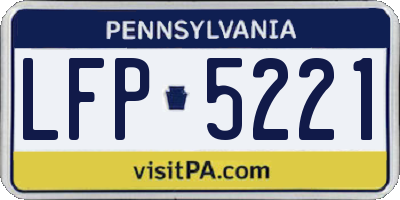 PA license plate LFP5221