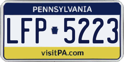 PA license plate LFP5223