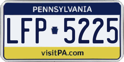 PA license plate LFP5225