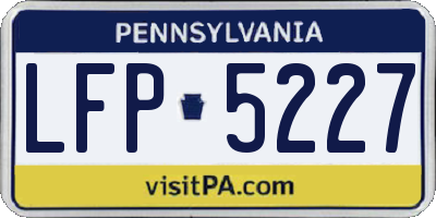 PA license plate LFP5227
