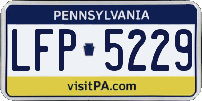 PA license plate LFP5229