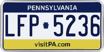 PA license plate LFP5236