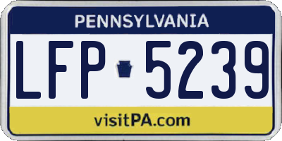 PA license plate LFP5239