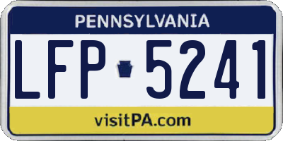 PA license plate LFP5241