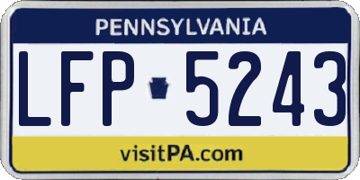 PA license plate LFP5243