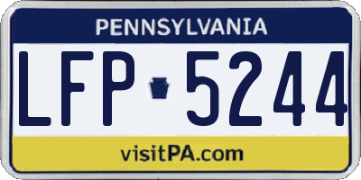 PA license plate LFP5244