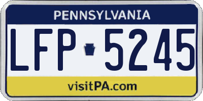 PA license plate LFP5245
