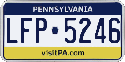 PA license plate LFP5246
