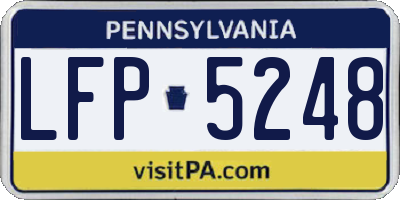 PA license plate LFP5248
