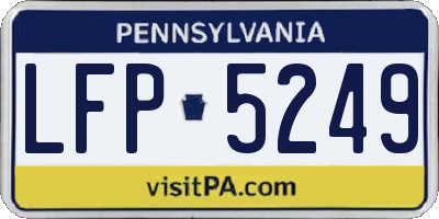 PA license plate LFP5249