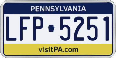 PA license plate LFP5251