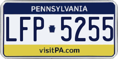 PA license plate LFP5255
