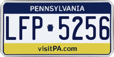 PA license plate LFP5256
