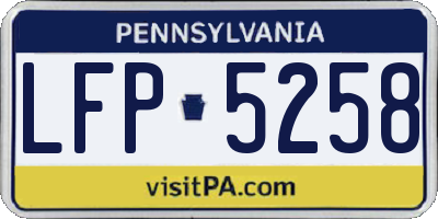 PA license plate LFP5258